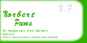 norbert puns business card
